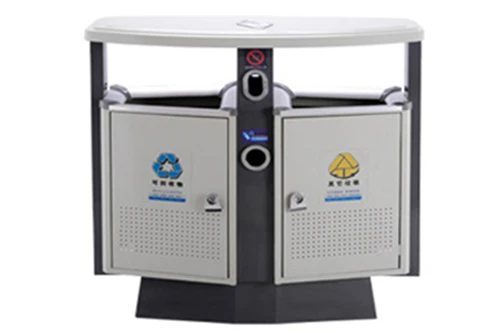 户外果皮箱-两分类果皮箱