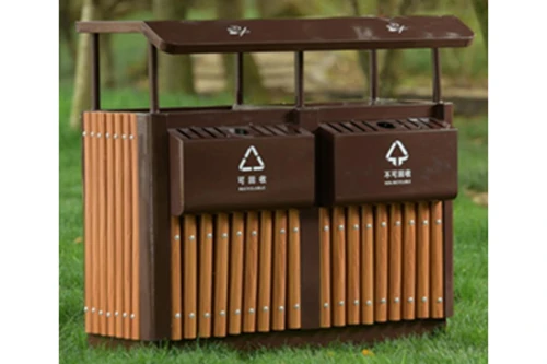 户外果皮箱-两分类果皮箱