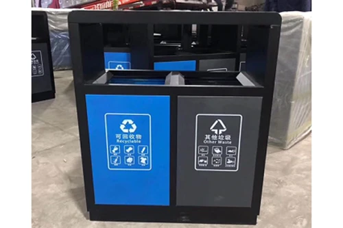 户外果皮箱-两分类果皮箱