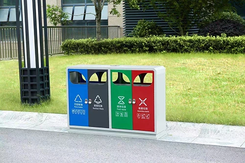  户外果皮箱-四分类果皮箱